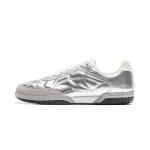Li Ning Cushioning Slip Resistant Abrasion Resistant Low top Table Tennis Shoes Unisex Silver
