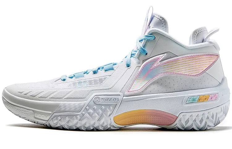 Li Ning Jie Ao Cushioning Slip Resistant Abrasion Resistant Rebound Grip Mid top Outdoor Basketball Shoes Men's