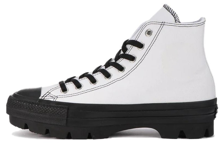 Converse Chuck Taylor All Star 100 CHUNK HI Abrasion Resistant Breathable High top Canvas Shoes Unisex White Black