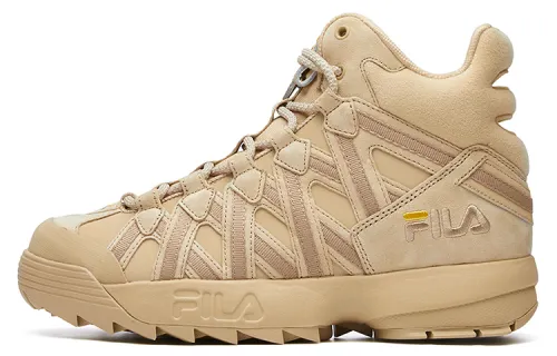 FILA FUSION D Stack Cage Textile, Synthetic Leather Mid top Basketball Shoes Men's Brown