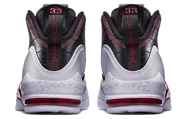 Мужские кроссовки Nike Air Pippen 6 Bulls (серо-черные) — 白/大学红/黑 — фото 3