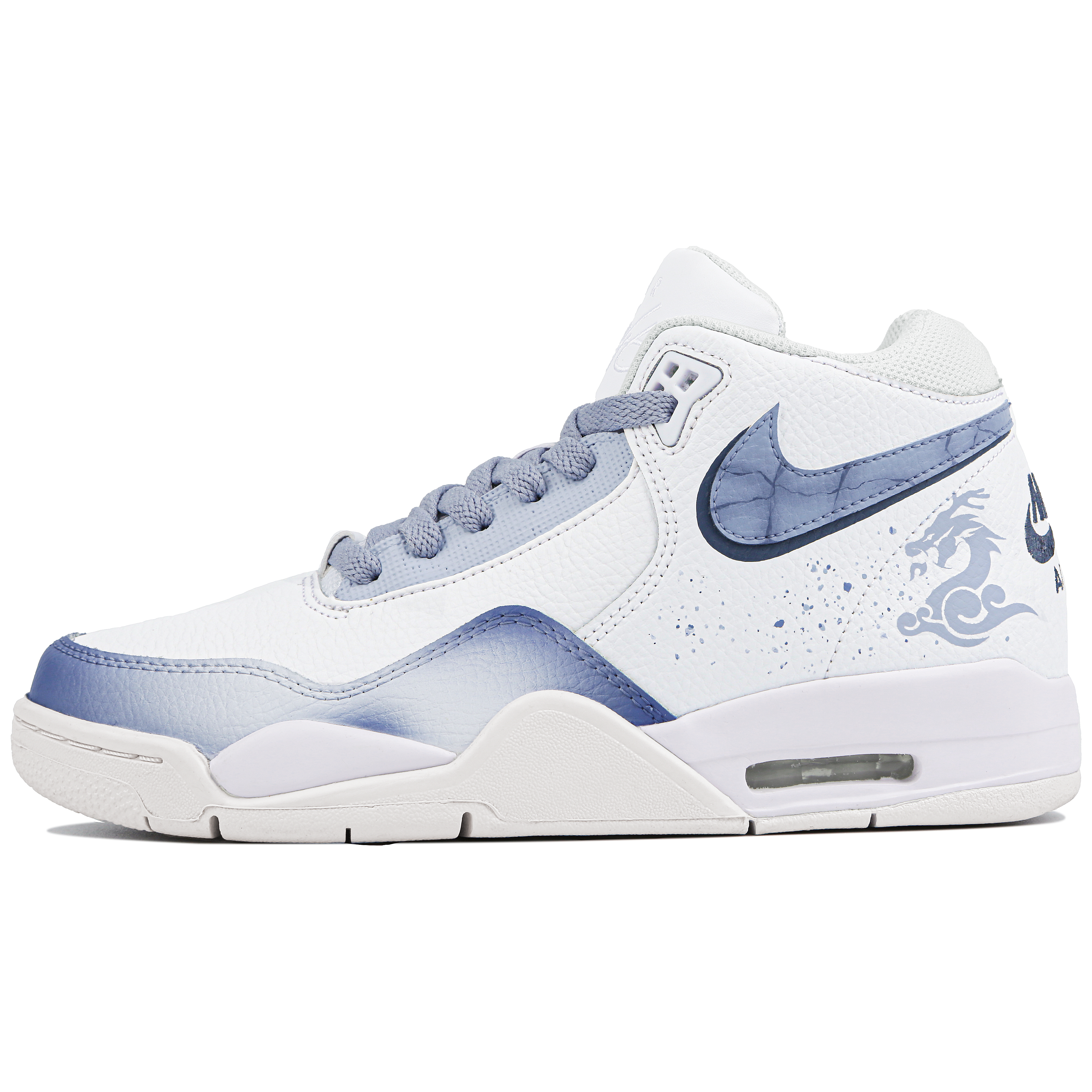 Nike Flight Legacy Mid top Vintage Basketball Shoes Unisex Blue White