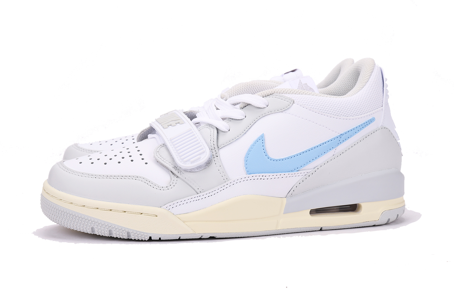 Jordan Legacy 312 Chestnut Synthetic Leather Slip Resistant Low top Vintage Basketball Shoes Men’s Gray Blue