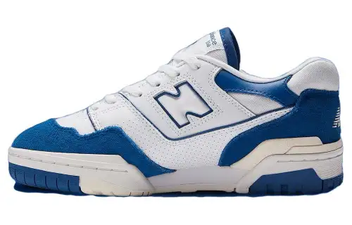 New Balance NB 550 Leather Low top Vintage Basketball Shoes Men's Blue White