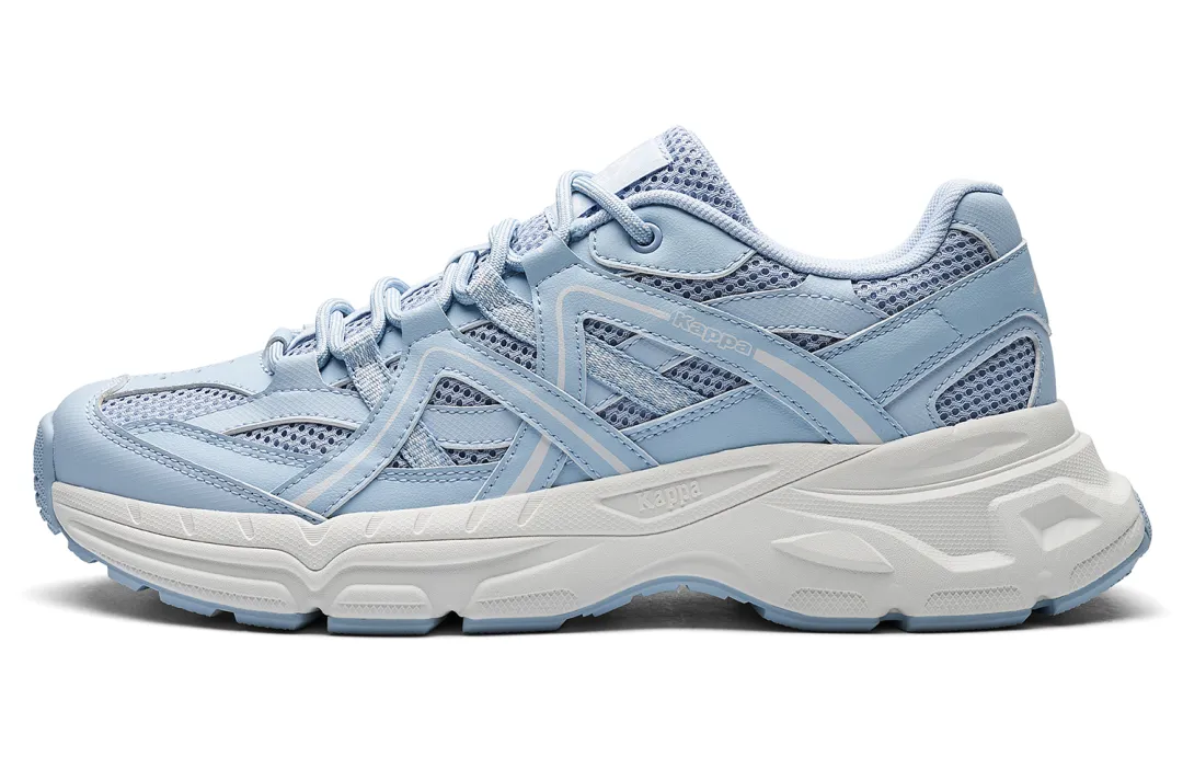 Kappa Back to Back Slip Resistant, Abrasion Resistant, Breathable Low top Chunky Sneakers Unisex Blue White