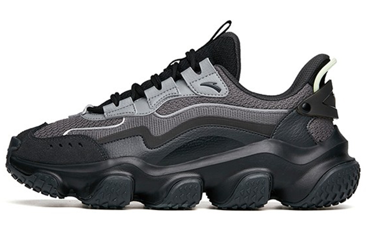 Anta Life Collection Zhou White 2.0 Soft Sole Cushioning Low top Chunky Sneakers Men's Gray Black