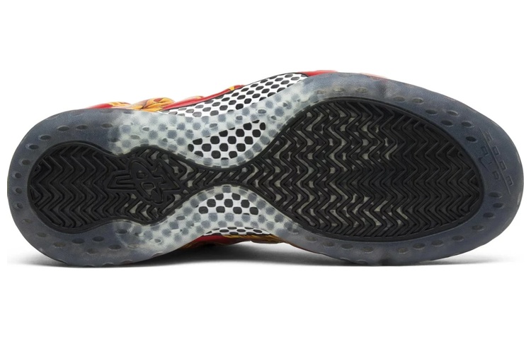 Мужские кроссовки Nike × Supreme Foamposite One OG (красно-золотые) — фото 4