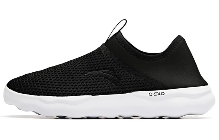 Anta Cushioning Breathable Lightweight Low top Training Shoes Men's Black White