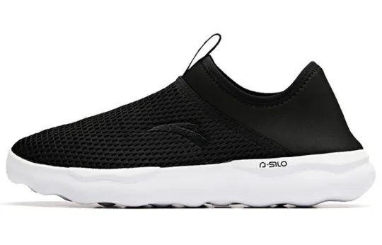 Anta Cushioning Breathable Lightweight Low top Training Shoes Men's Black White