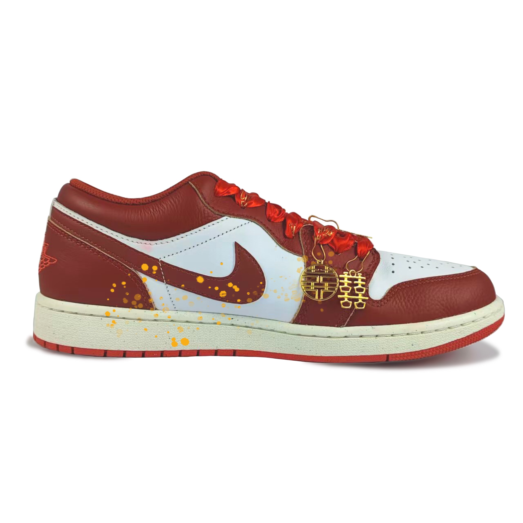 Jordan Air Jordan 1 Abrasion Resistant Low top Vintage Basketball Shoes Women’s White