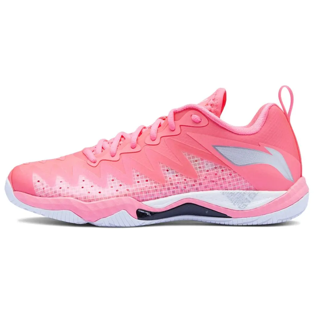 Li Ning Falcon 5 Slip Resistant, Breathable, And Resilient Low top Badminton Shoes Unisex Pink