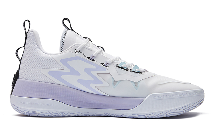 361° Big3 3.0 Ice Blade Cushioning Low top Performance Basketball Shoes Unisex White Blue