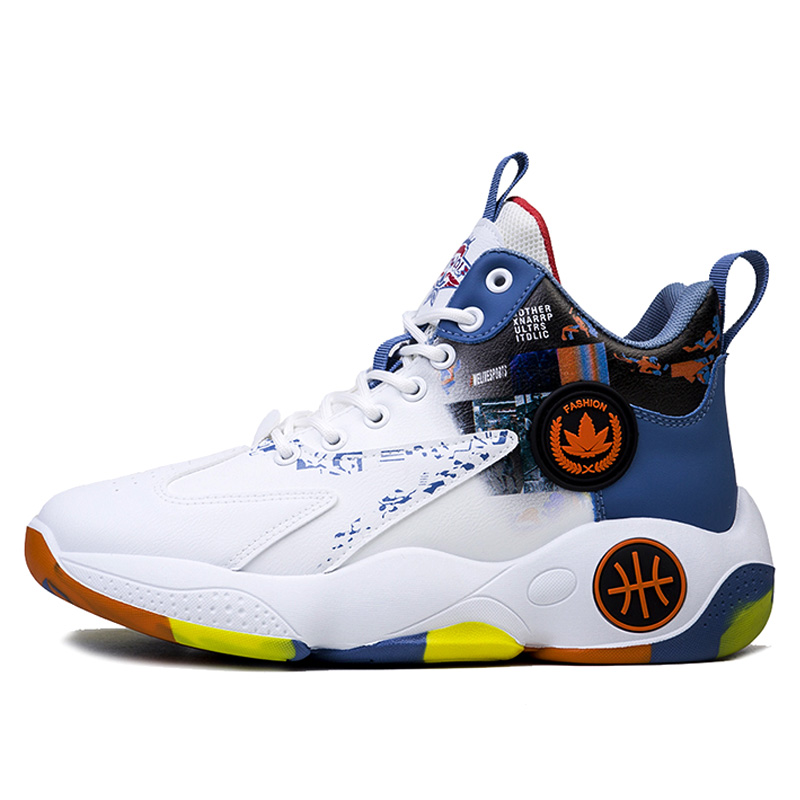 Meiretu Synthetic Leather Anti Slip, Wear Resistant, And Impact Resistant Coverage High top Basketball Shoes Men’s