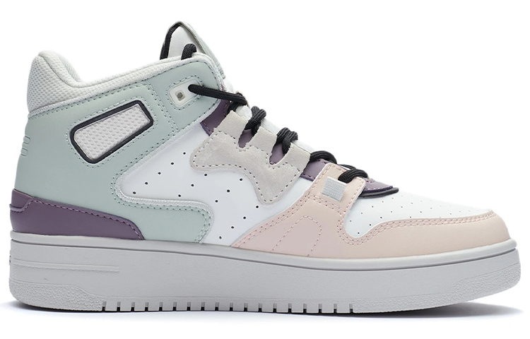 Li Ning Attack 2020 Synthetic Leather, Split Suede Lace Up Cushioning Slip Resistant Abrasion Resistant Rebound Mid top