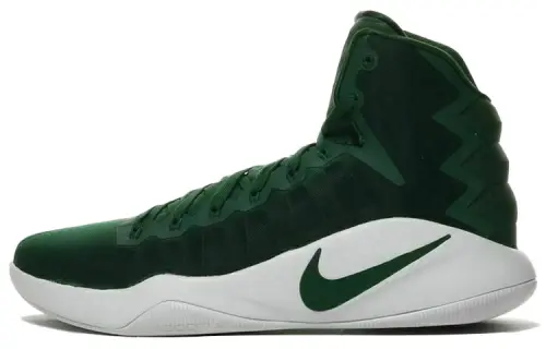 Nike Hyperdunk 2016 TB Promo round toe lace-up, shock-absorbing, non-slip, wear-resistant, high-top basketball shoes, same style for men and women, green and white