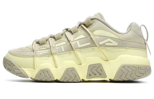 FILA FUSION BUSTER Puffy Shoes Textile, Synthetic Leather Low top Vintage Basketball Shoes Women's Yellow Cream