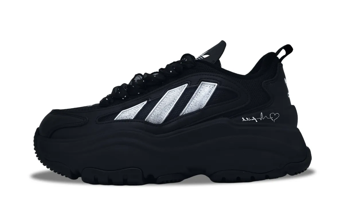 Adidas Originals OZGAIA Chain Shadow Abrasion Resistant Low top Chunky Sneakers Unisex Black