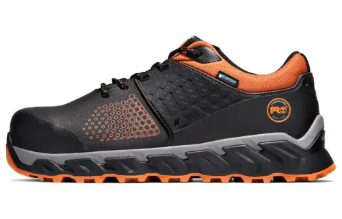 Timberland Low top Hiking Shoes Men's Black Orange