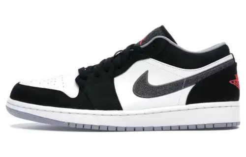 Jordan 1 Low Black White Wolf Grey Infrared 23