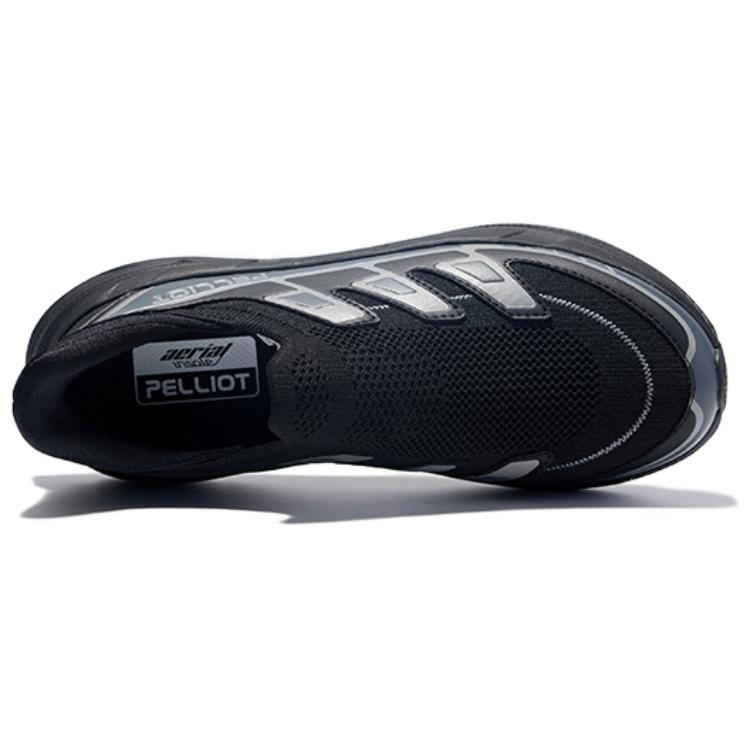 PELLIOT Textile, Synthetic Leather Breathable Low top Mountaineering Shoes Men’s Obsidian Black