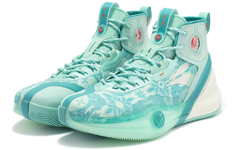 361° AG3 Pro Basketball Shoes Men’s High Top Light Cyan/Glazed Celadon Green