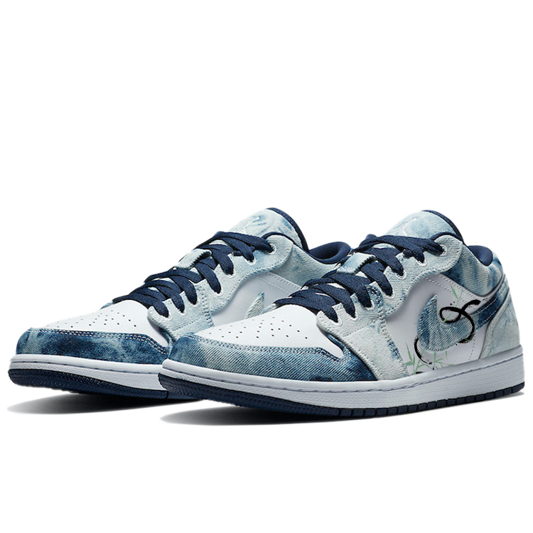 Jordan Air Jordan 1 Vintage Basketball Shoes Men’s Low Top Blue/White