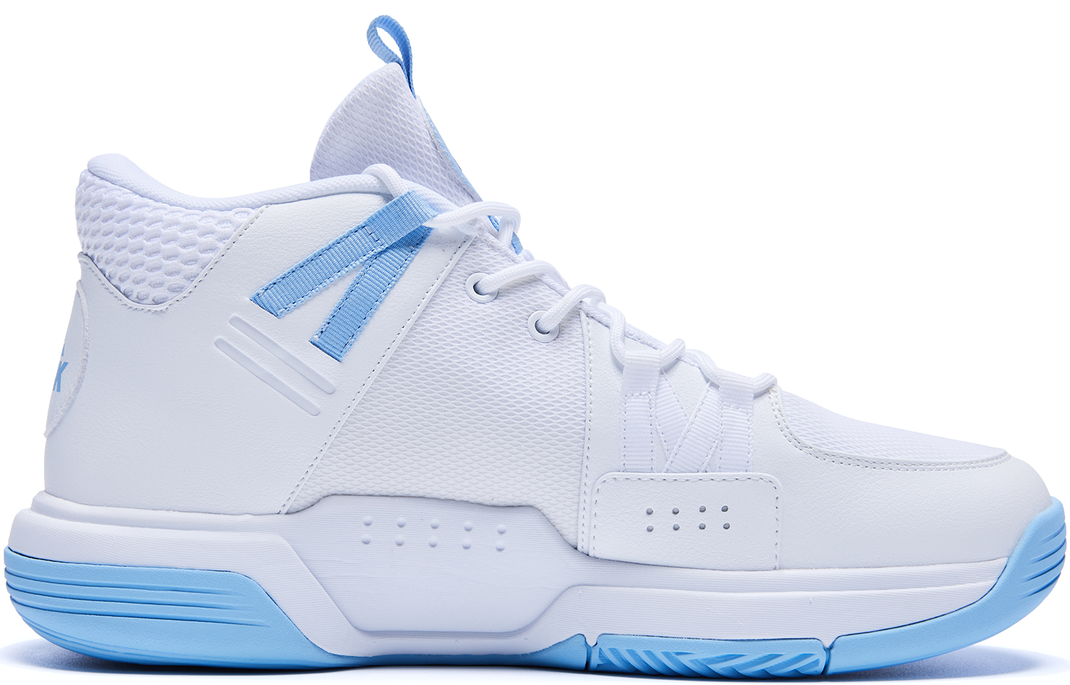PEAK Textile, Leather Cushioning Slip Resistant Abrasion Resistant Coverage Support High top Basketball Shoes Men’s