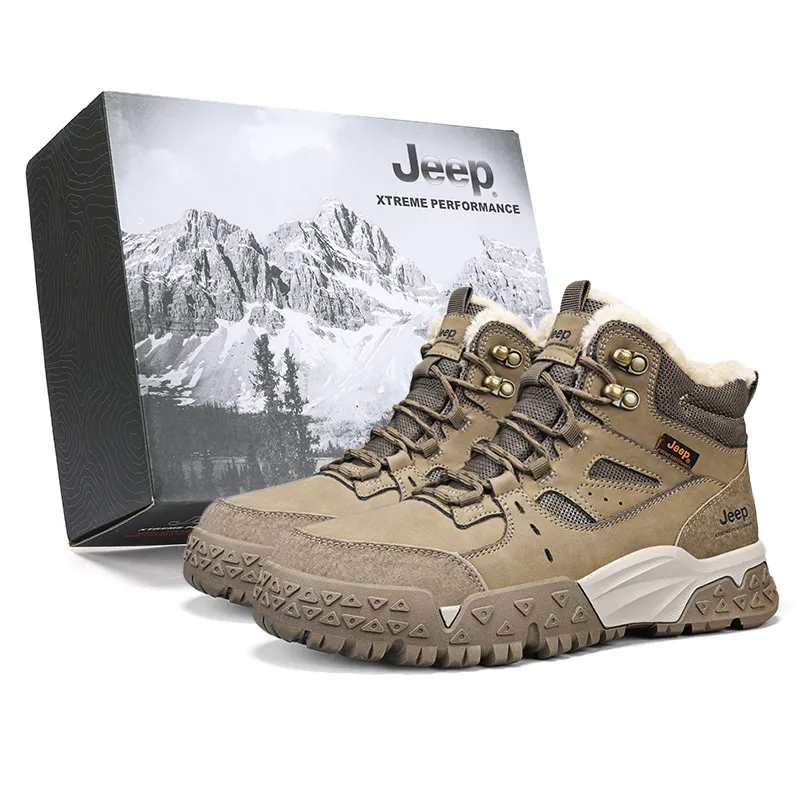 Jeep Snow Boots Men's Black/Khaki/Sand