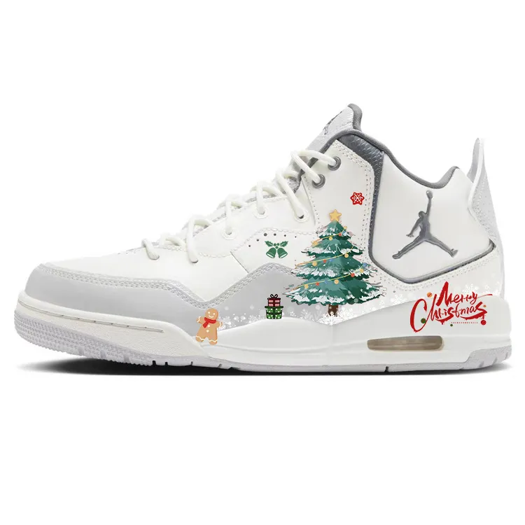 Jordan Courtside 23 Slip Resistant, Abrasion Resistant, Lightweight Mid top Vintage Basketball Shoes Men's Gray