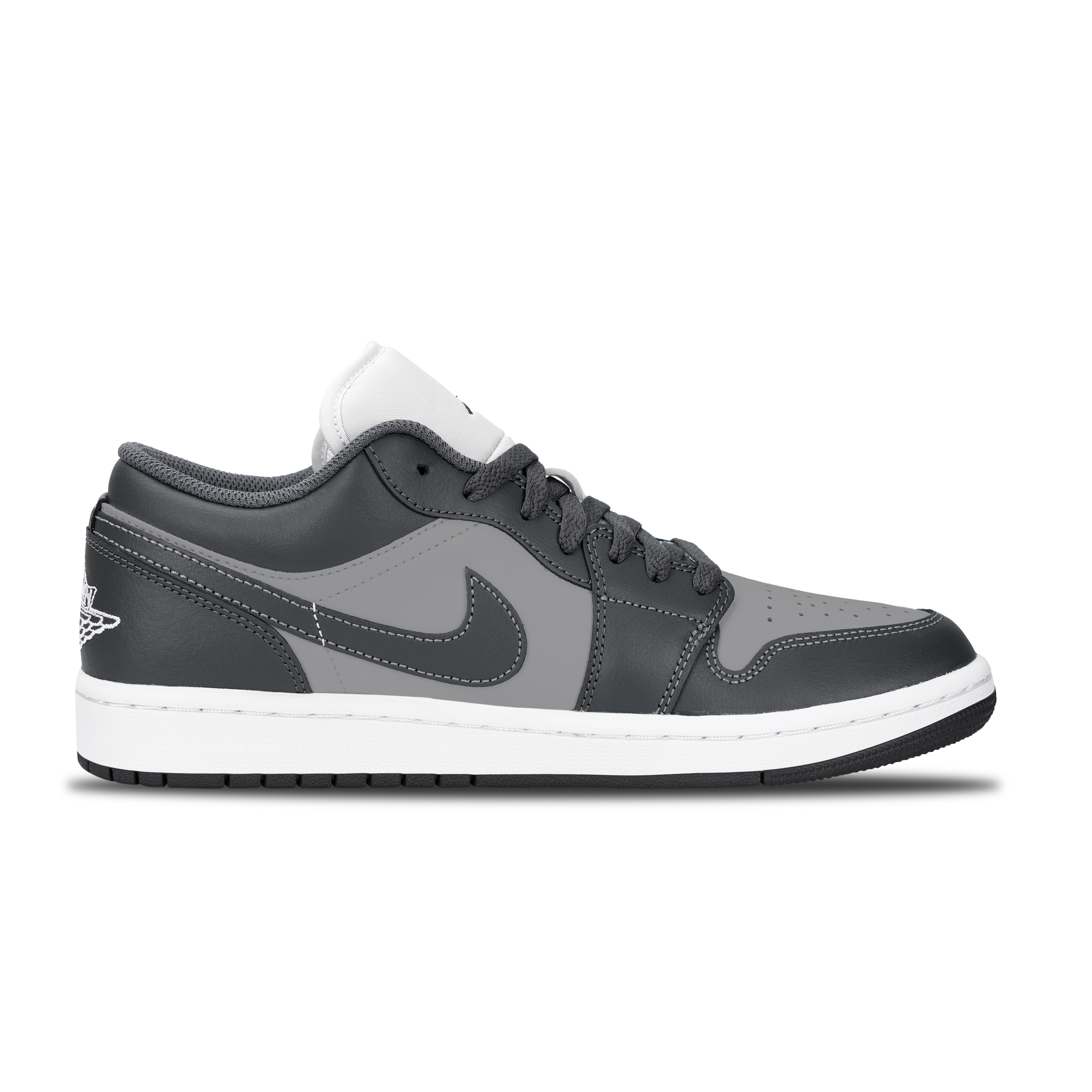 Jordan Air Jordan 1 Gray Shadow Chord Leather Abrasion Resistant Abrasion Resistant Low top Vintage Basketball Shoes
