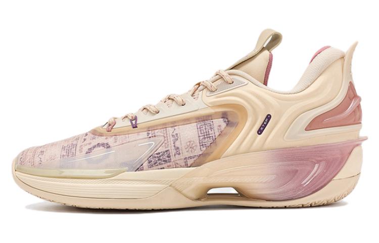 XTEP Levitation 7 Cushioning Anti-Slip And Wear-Resistant Low-Top Basketball Shoes Brown Pink