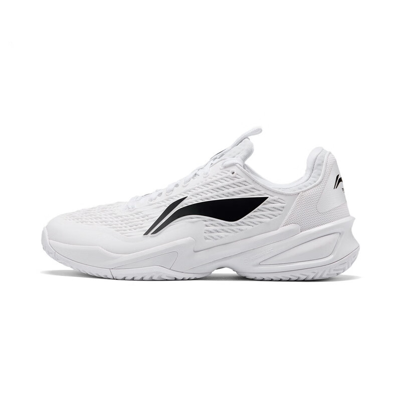Li Ning Abrasion Resistant Support Rebound Abrasion Resistant Support Rebound Low top Tennis Shoes Unisex White Black