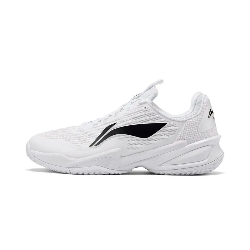 Li Ning Abrasion Resistant Support Rebound Abrasion Resistant Support Rebound Low top Tennis Shoes Unisex White Black