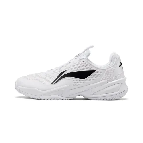 Li Ning Abrasion Resistant Support Rebound Abrasion Resistant Support Rebound Low top Tennis Shoes Unisex White Black