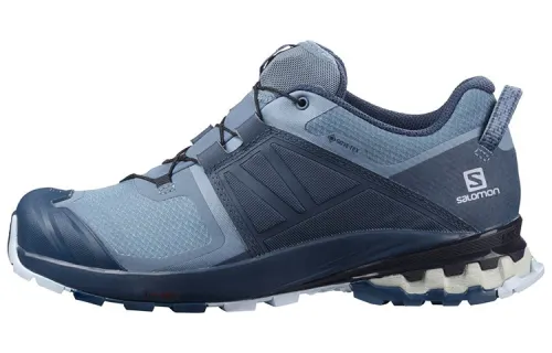 SALOMON Fabric Abrasion Resistant Low top Mountaineering Hiking Shoes Unisex Blue