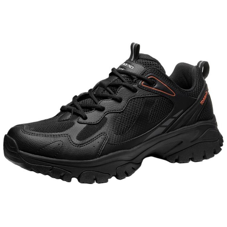 TOREAD Slip Resistant Wear resistant And Lightweight Low top Hiking Shoes Men’s Black