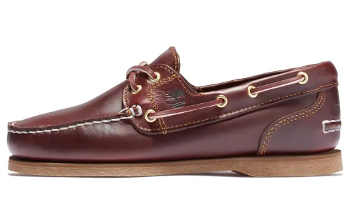 Timberland Casual Leather Shoes Women's Low Top Red Brown