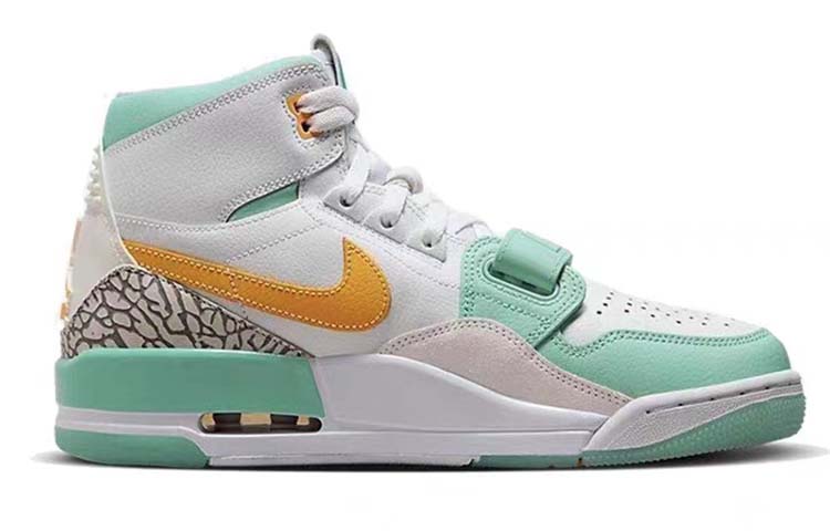 Jordan Legacy 312 Cushioning Abrasion Resistant Breathable High top Vintage Basketball Shoes Men’s White Green
