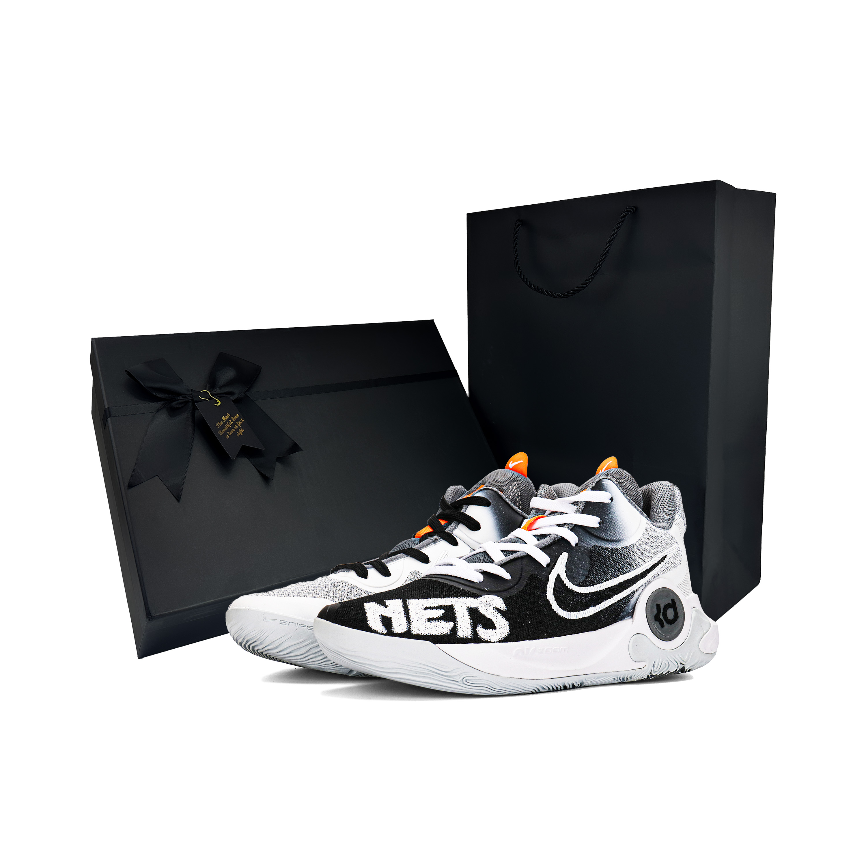 Nike KD Trey 5 IX 7&11 High End Box Cushioning, Wear Resistant Mid top Basketball Shoes Unisex Black White