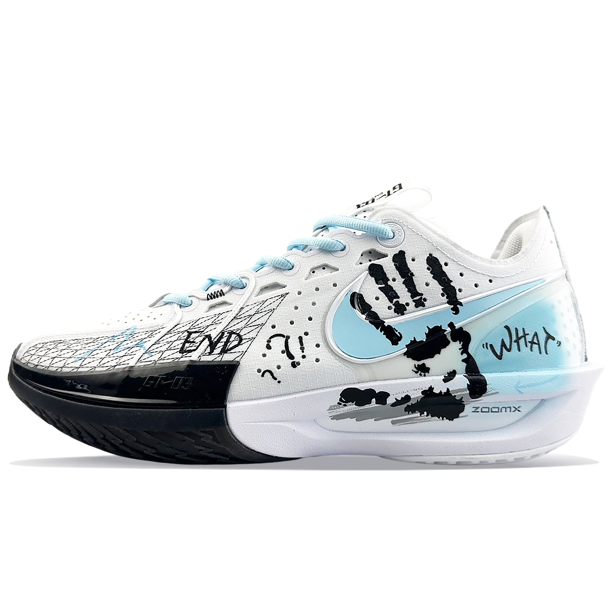 Nike G.T. Cut 3 Abrasion Resistant Low top Basketball Shoes Unisex Blue Black Asian Version