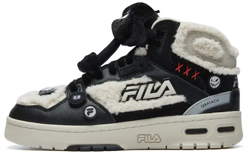 FILA FUSION Teratach Abrasion Resistant Thermal Mid top Vintage Basketball Shoes Women's Birch Brown