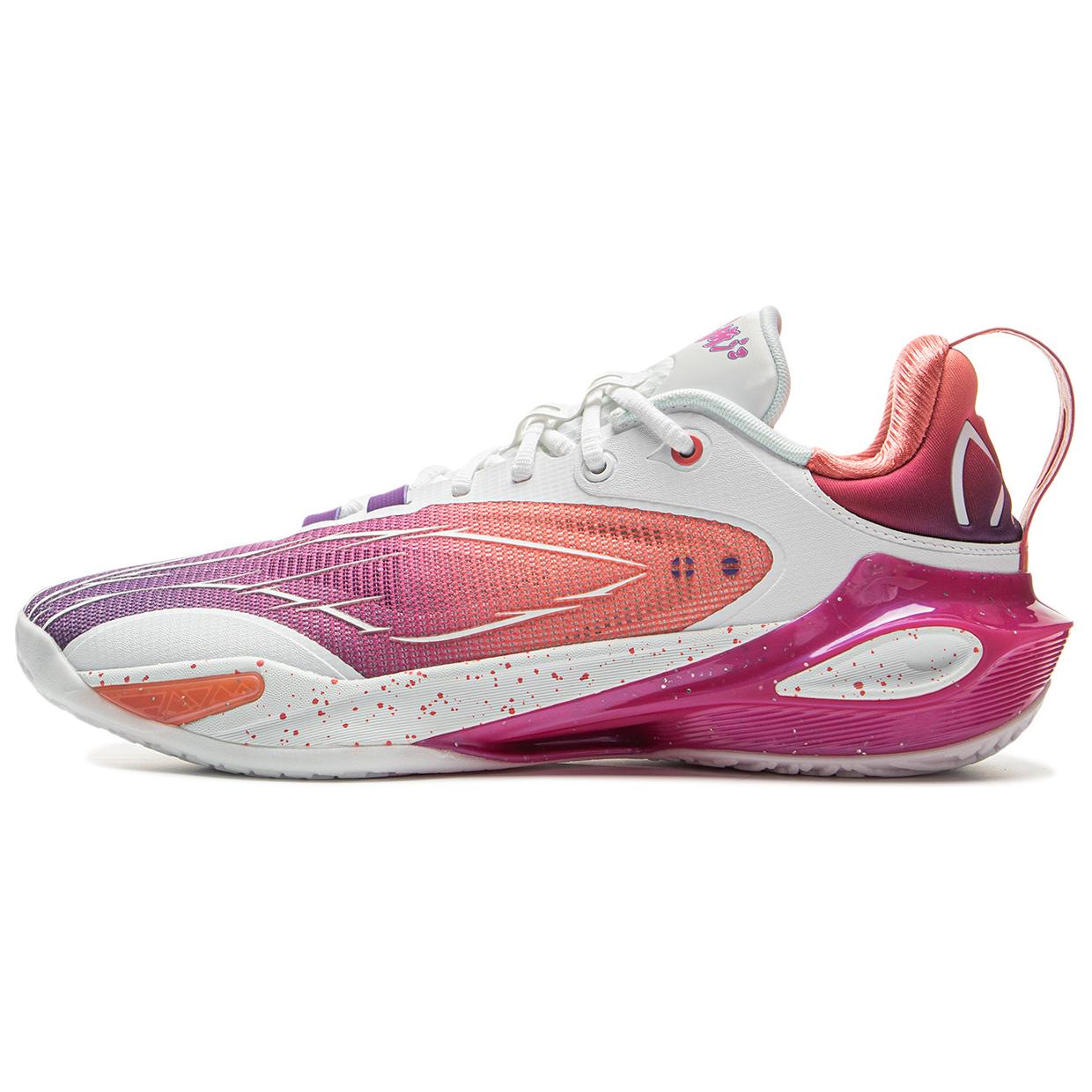Li Ning Speed 11 Low top Performance Basketball Shoes Men’s Chenopodium Purple Sunset Pink