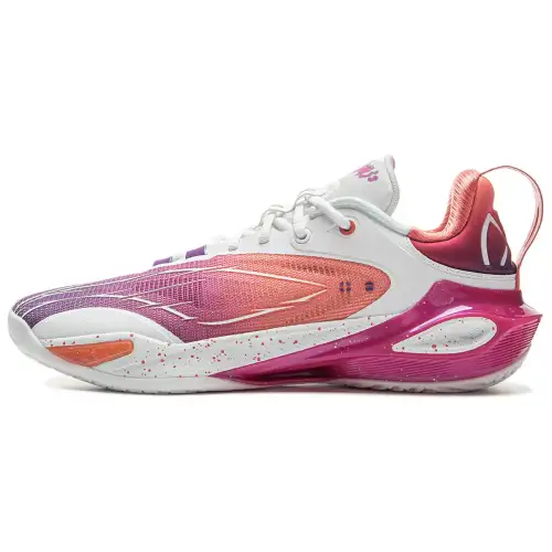 Li Ning Speed 11 Low top Performance Basketball Shoes Men's Chenopodium Purple Sunset Pink