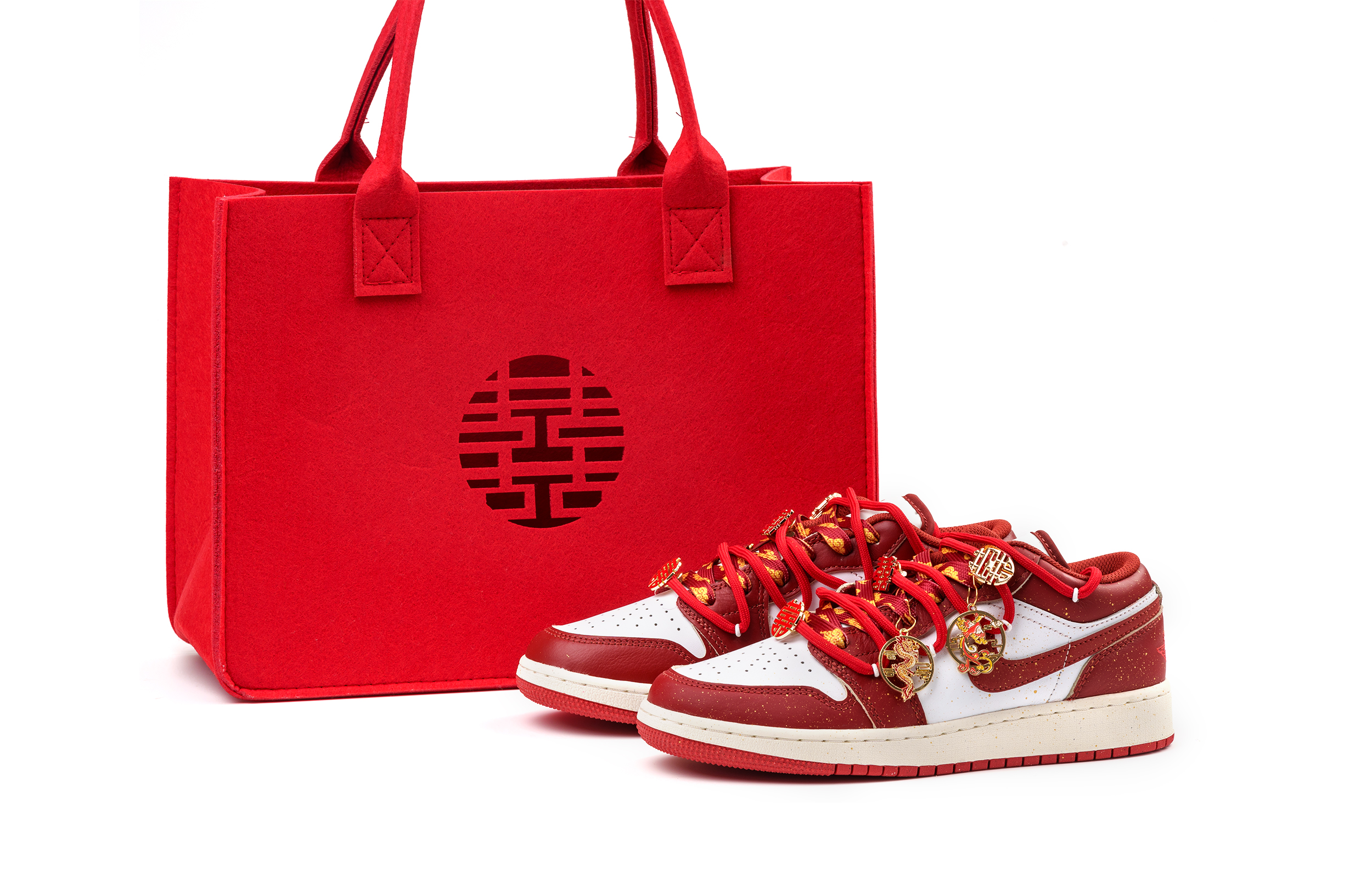 Jordan Air Jordan 1 Cushioning Slip Resistant Abrasion Resistant Low top Vintage Basketball Shoes Women’s Red