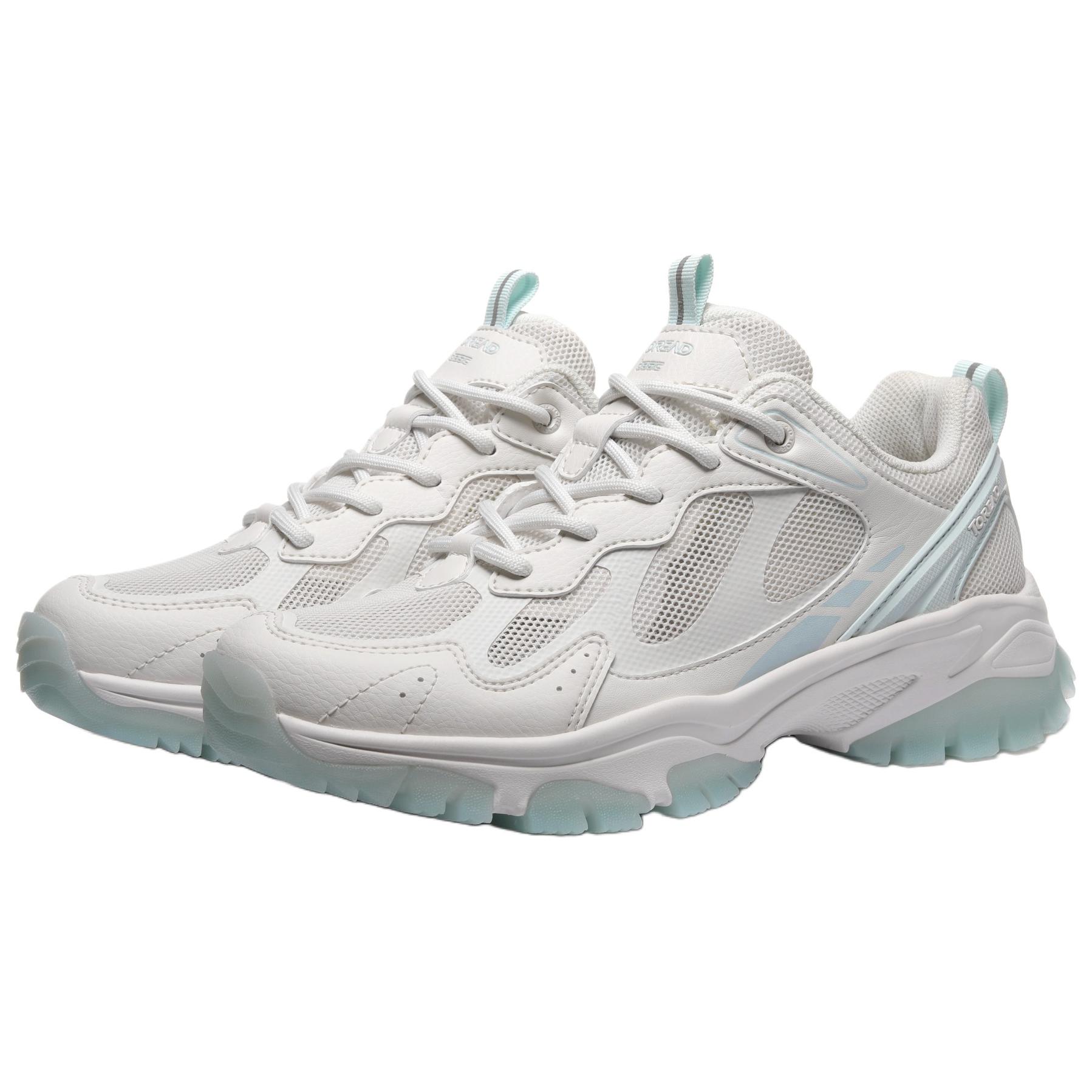 TOREAD Slip Resistant, Abrasion Resistant, Cushioning, Lightweight Low top Hiking Shoes Women’s White Blue