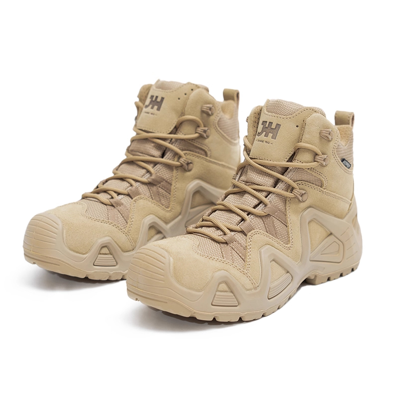 JIHUA Cow Suede Mid top Mountaineering Shoes Unisex
