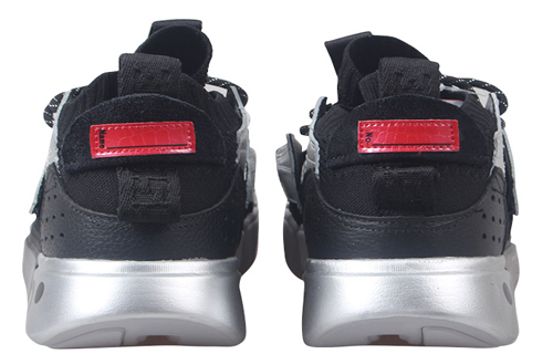 Li Ning Enlightenment Cushioning Slip Resistant Abrasion Resistant Low top Vintage Basketball Shoes Men’s Black