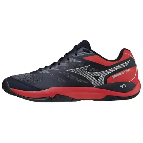 Mizuno Wave Spark WIDE OC Comfortable Slip Resistant Slip Resistant Low top Tennis Shoes Unisex Black Red
