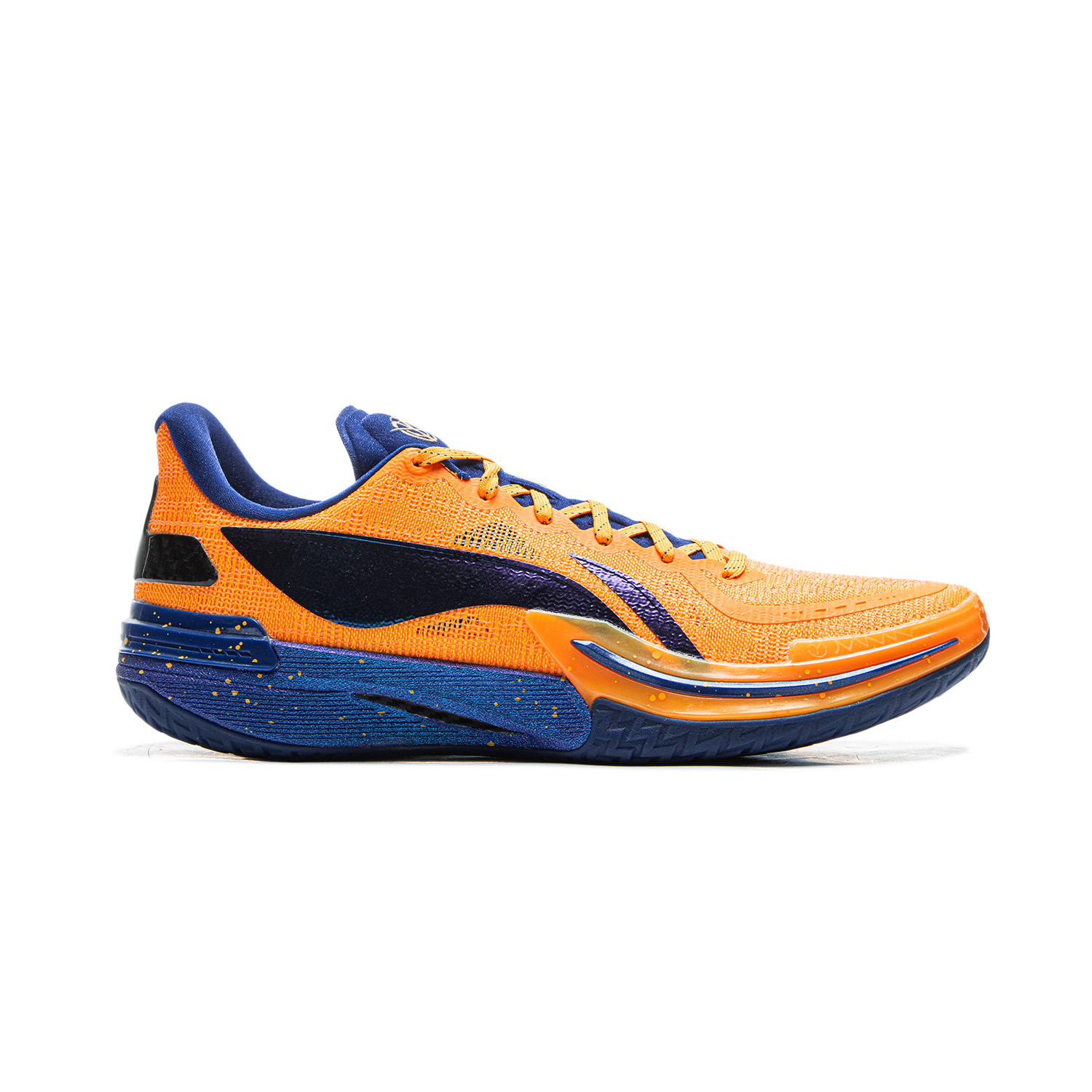 Li Ning Gamma Cushioning Slip Resistant Abrasion Resistant Low top Basketball Shoes Men’s Orange