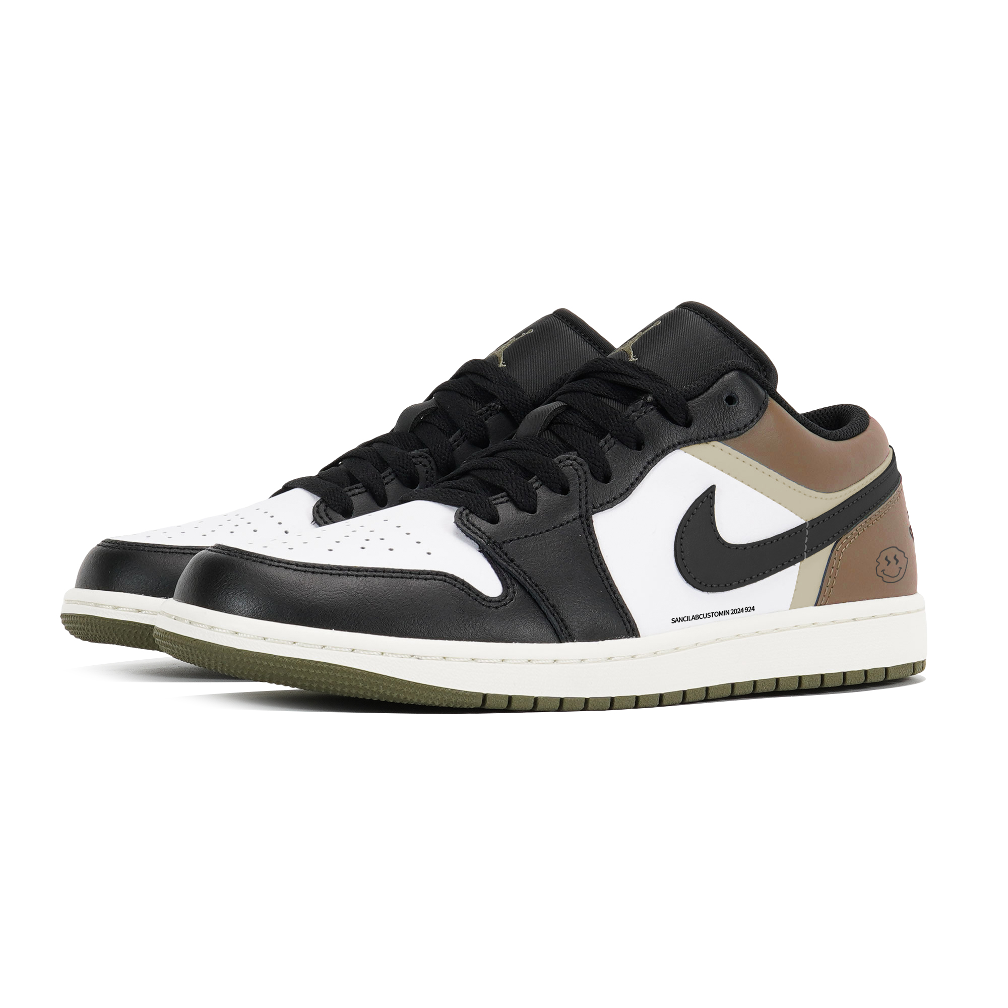 Jordan Air Jordan 1 Abrasion Resistant Abrasion Resistant Low top Vintage Basketball Shoes Unisex Coffee